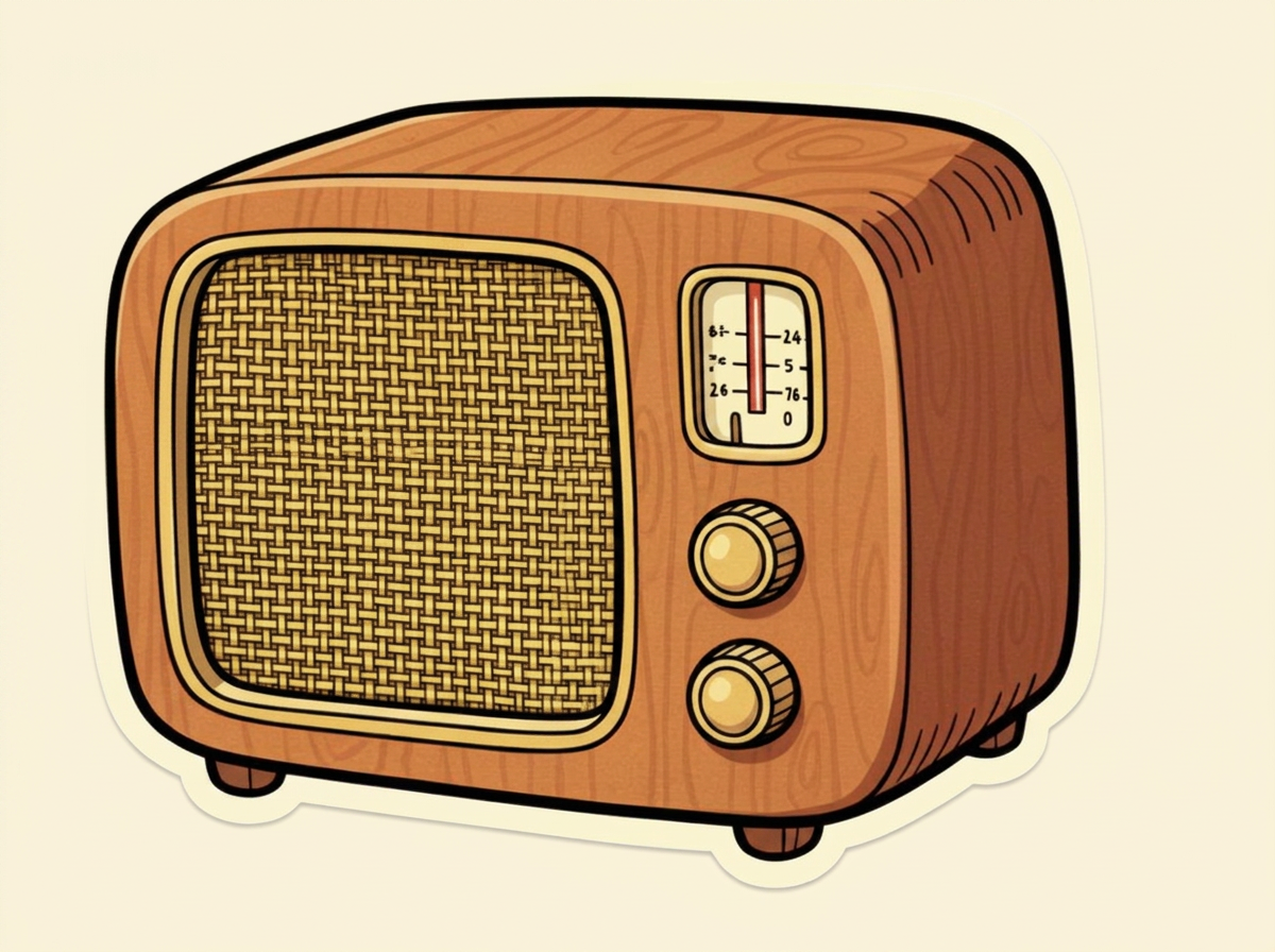 Vintage cartoon radio